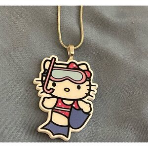 Diving Cat Pendant Necklace